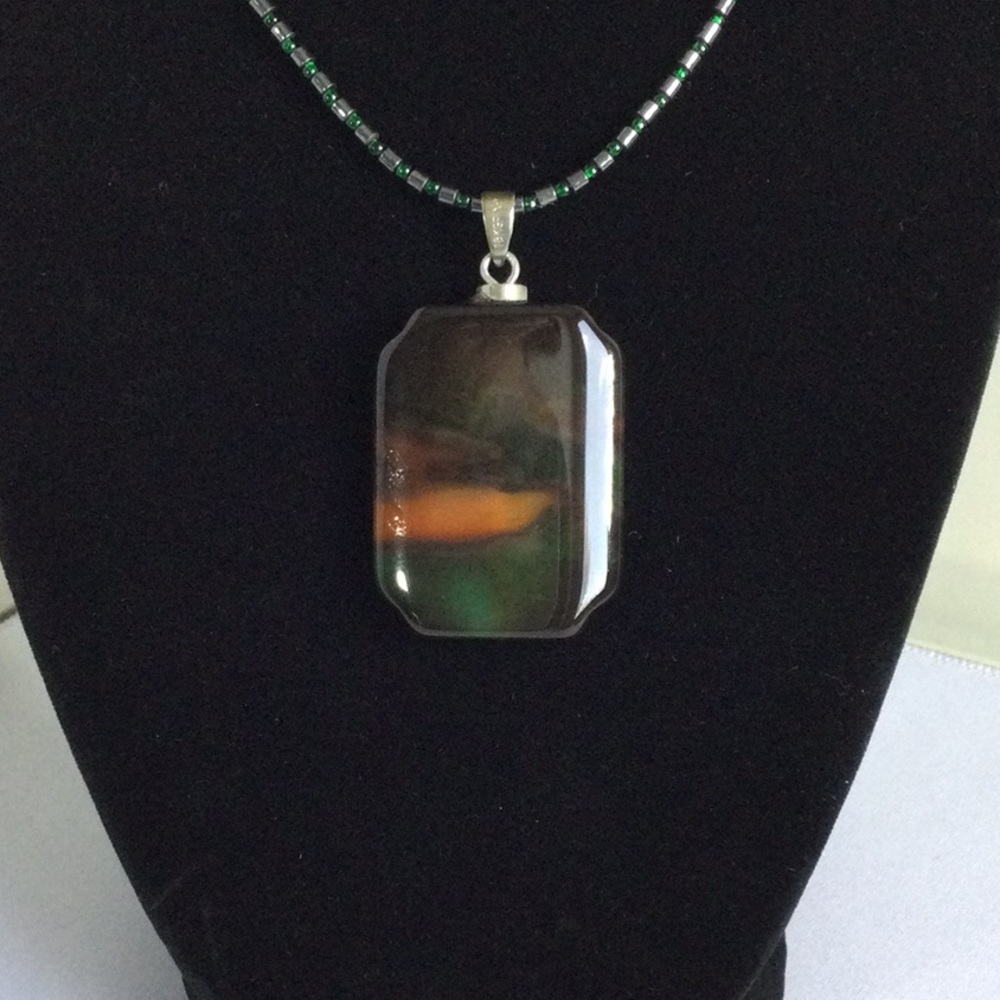 Vintage Stone Pendant Necklace